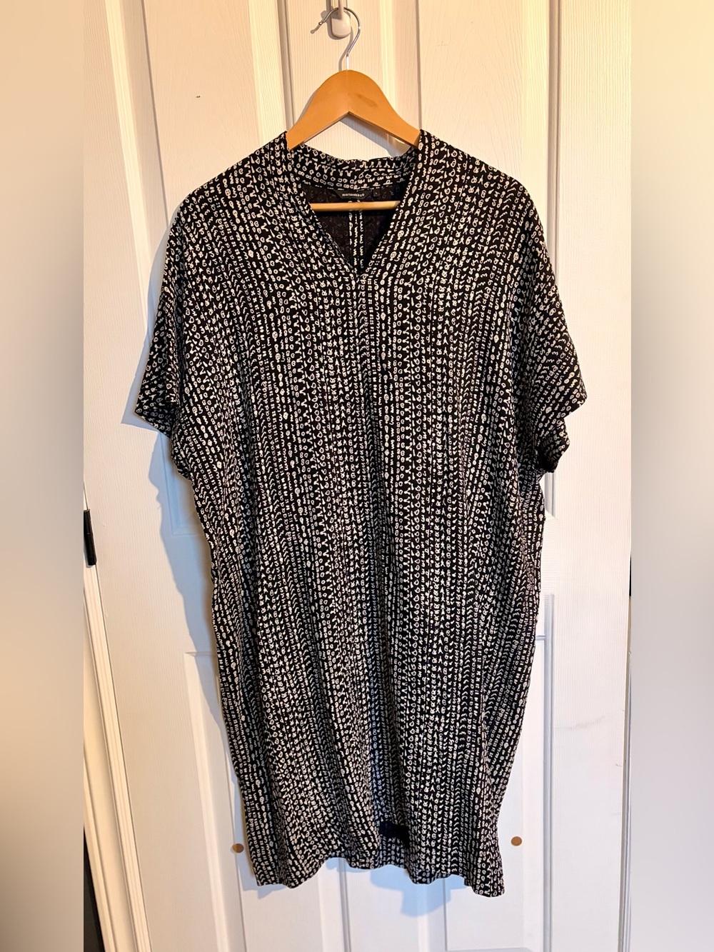 Marimekko Caftan Style Black and White Dress